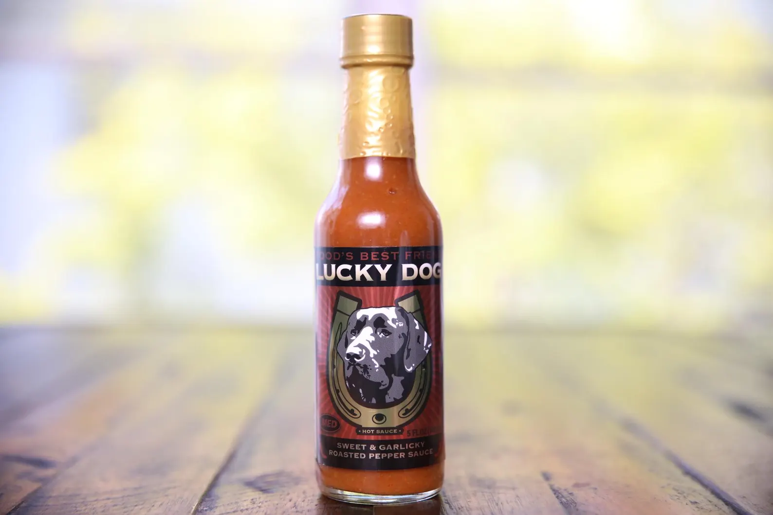 Red Label hot sauce by Lucky Dog