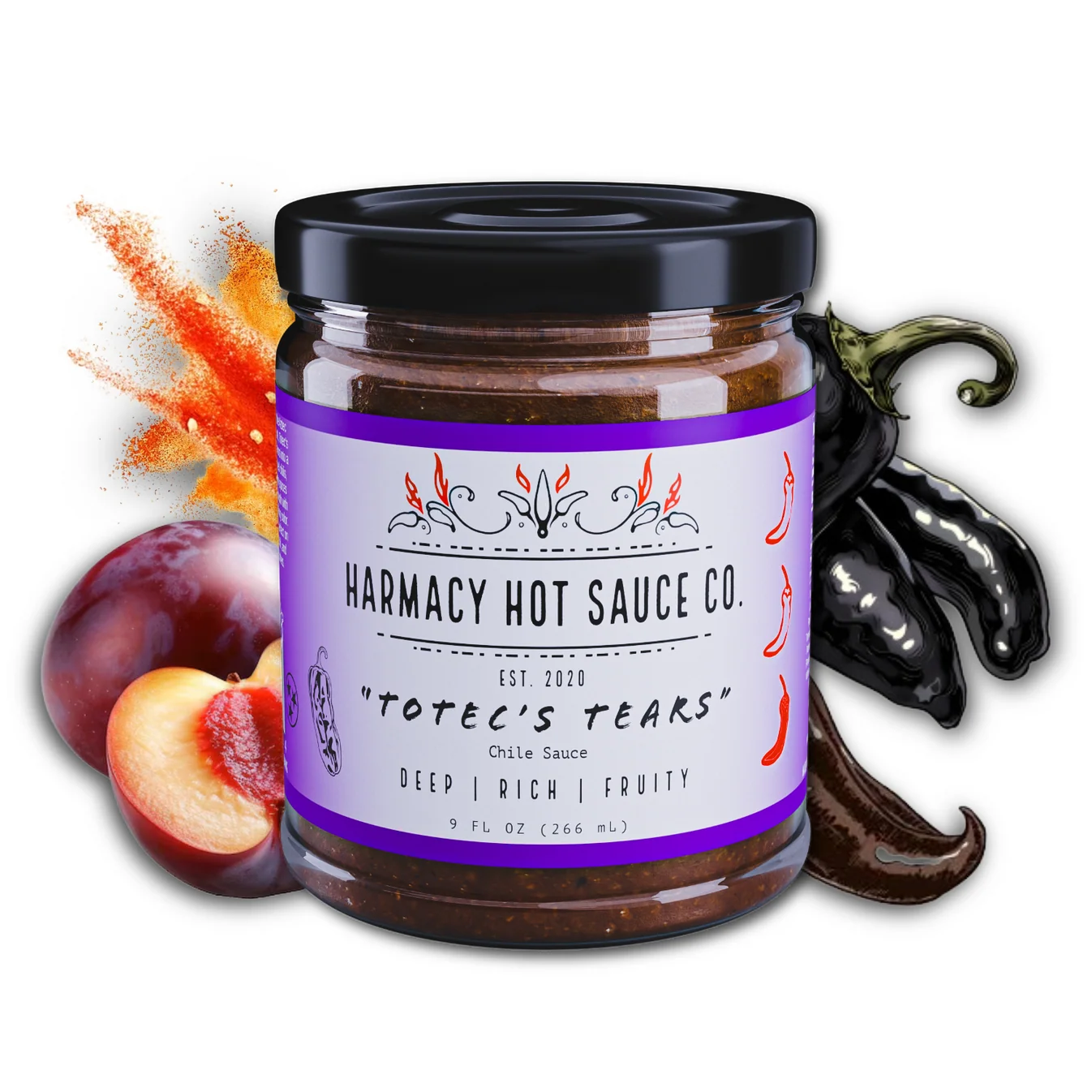 Totec's Tears hot sauce by Harmacy